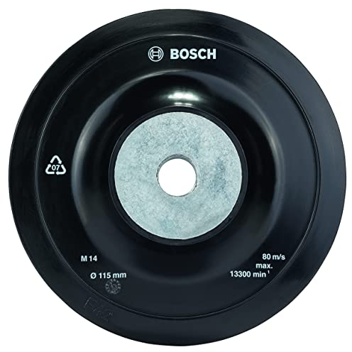 Bosch 1x PRO Backing Pad for Small Angle Grinders, M14, Soft (Ø 115 mm, Professional Accessory Small Angle Grinder)