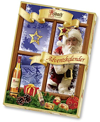 RCP Asbach, Adventskalender Wohlfühlwelt – 1 x 260 g – Mit einer Mischung feinster Asbach Pralinen (1er Pack)