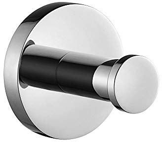 Aothpher Home Patère à Crochet pour Peignoir Salle de bain WC Manteau Serviette Chapeau en Acier Inoxydable ，Chrome fini,Base ronde