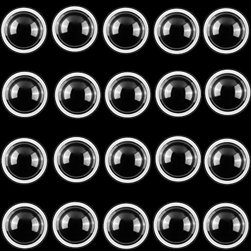 CYFUN DESIGN 20 Pack Circle Shaker Domes for Card Making Peel-Away Adhesive Clear Plastic Dimensional Paper Crafting Window Blister Puffy Covers 1/4'' Diameter