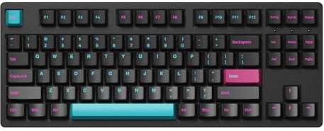 Akko 5087S RGB Mechanische Tastatur Kabelgebundene, 87 Tasten TKL Gaming Keyboard, Unterstützt QMK/VIA Programmierbare, Hot-Swap-Fähig, PBT Keycaps, 100% Anti-Ghosting für PC Mac (Midnight, Cremegelb)