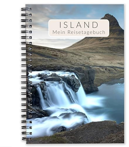 Island Reisetagebuch | Reiseplaner Tagebuch für 3 Wochen | perfektes Island Geschenk Achtsamkeitsbuch zum Ausfüllen für Rundreise Kreuzfahrt oder Camping | Ringbuch DIN A5 | Calmondo
