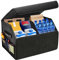 VHUTOU Auto Kofferraum Organizer, 40L Faltbare Leder Kofferraumtasche mit Deckel 44 * 31 * 29cm Autobox Wasserdichte Rutschfest Auto Kofferraum Box für Camping Alltag(Schwarz)
