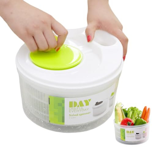Générique Essoreuse À Salade Manuelle en PP sans Odeur | Vidange Ergonomique avec Détachement Facile | Spinner pour Légumes Et Fruits | Sécurisée pour Cuisines Professionnelles & Fêtes