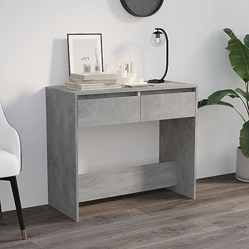 Juroupi Tavolo Consolle Grigio Cemento 89x41x76,5 cm in Acciaio,Tavolo Consolle,Tavolo Consolle Ingresso,Tavolo da Consolle Soggiorno Moderno-809570