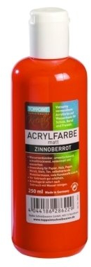 Acrylfarbe 250 ml, Zinnoberrot