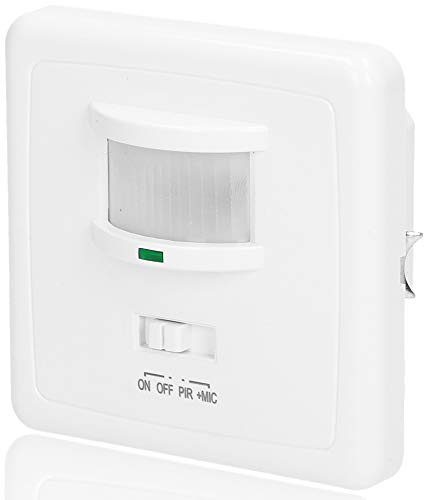 ORNO OR-CR-206 Unterputz Bewegungsmelder Innen mit Lichtschalter und Klatschschalter funktioniert Nicht mit LED, min. Belastung 40W 160 Grad IP20 Weiß