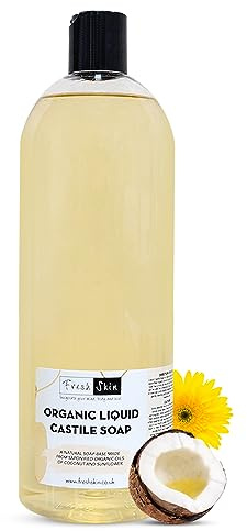Freshskin Beauty LTD | 500ml Organic Liquid Castile Soap - All-Natural Unscented Liquid Soap - Pure SLS SLES Free - Vegan Friendly - 100% Organic