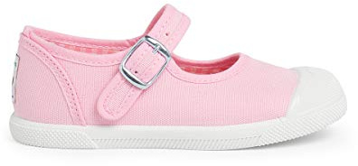 Pisamonas Zapatillas Lona Niña con Hebilla Y Puntera De Goma Talla 21 Color Rosa