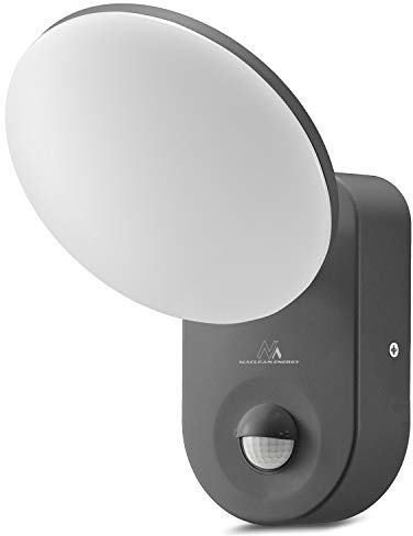 Maclean MCE367 Lampada da parete a LED con sensore di movimento PIR Sensore Crepuscolare Regolabile Interno Esterno IP65 Luce Bianco (15W (1100lm))