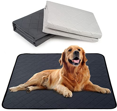Dono 2 Packs Reusable Dog Training Pads, Washable Puppy Pads (90x100cm) | Dog Pee Pads Machine, Washable Pee Pads for Dogs, Super Absorbency Pet incontinence pads