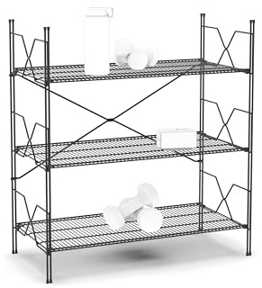 wi.sy Spazi Intelligenti Wisy Scaffale Metallo Garage 90x80x40 cm, Scaffale Salvaspazio in Filo Metallico, Scaffali in Metallo Leggero e Robusto con Sistema di Aggancio Brevettato Made in Italy