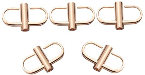 Tofficu 5pcs Golden Metal Chain Strap Adjustment Buckles Screw Fastening Slide Buckles for Diy Backpack and Suitcase Accessories