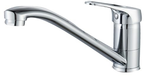 BELZ 360° Drehbare Wasserhahn Küche, küchenarmatur mit Keramikkartusche, Mischbatterie Küche, Messing Chrom