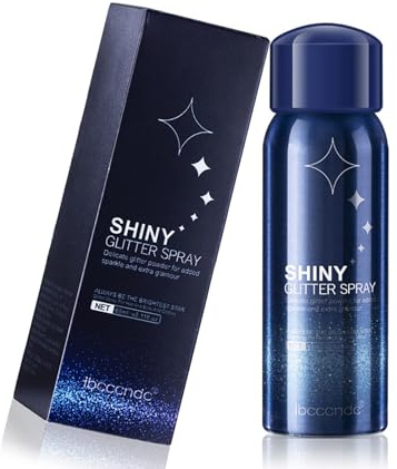 BERUHIGT Spray Glitterato per Capelli e Corpo, 60 ml, Argentato, Per Trucco del Corpo, Decorazione per il Viso e Occasioni Speciali