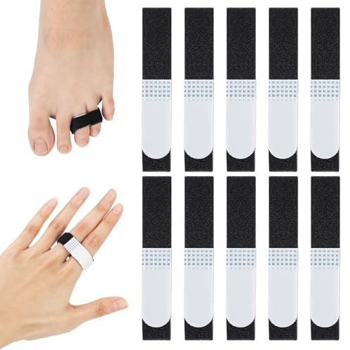 10 Pcs Finger Tape Toe Wraps, Finger Loop Tape Finger Wraps Buddy Tape Finger Straps Finger Splint Buddy Straps for Fingers and Toes
