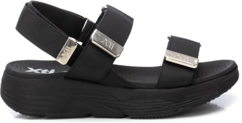 XTI - Sandalia Mujer Negro - Calzado Cómodo y Versátil - Moda casual - Modelo 14407303 (Talla 41)