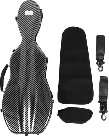Violin fodral kolfiber full storlek violinlåda med axelband hygrometer för 4/4 3/4 1/2 1/8 violer professionella musiker