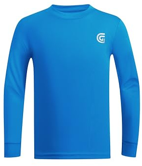 ZITY Boy's Rash Vest UPF 50+ UV Sun Protection Long Sleeve Shirt Swim Tops for Kid Activewear Boy Outdoor Rash Guard 6-15 Years