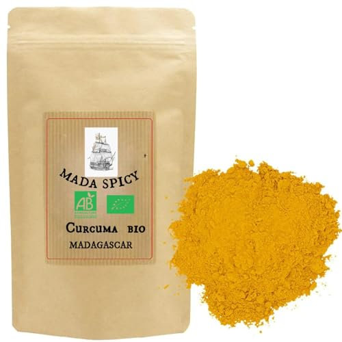 Curcuma biologica in polvere di Madagascar 1000g. Primissima qualità. Bustina richiudibile.