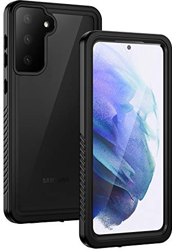 Lanhiem for Galaxy S21 Case, IP68 Waterproof Dustproof Case with Built-in Screen Protector, Rugged Full Body Shockproof Protective Phone Cover for Galaxy S21 5G 6.2 Inch, Black