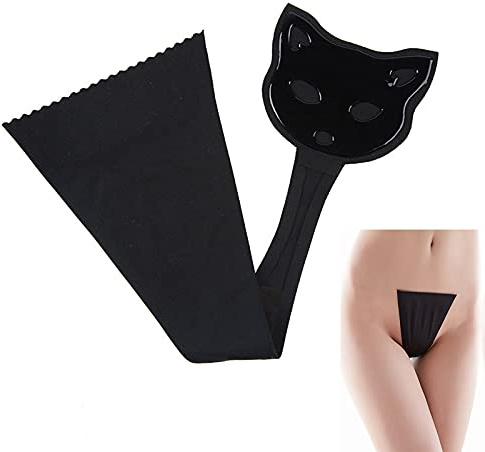 Donne C Stringa Nessuna linea Senza Spalline Tanga Intimo Invisibile Autoadesivo Panty Slip Sexy Lingerie - nero - Large