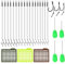 QINERSAW 18 STK 6# 8# 10# Karpfen Angelhaken Karpfen Haar Rigs Karpfen Haken Karpfenrigs Karpfen Boilie Rig Geflochtene Schnur Karpfen Zubehör mit Boilie-Stoppers