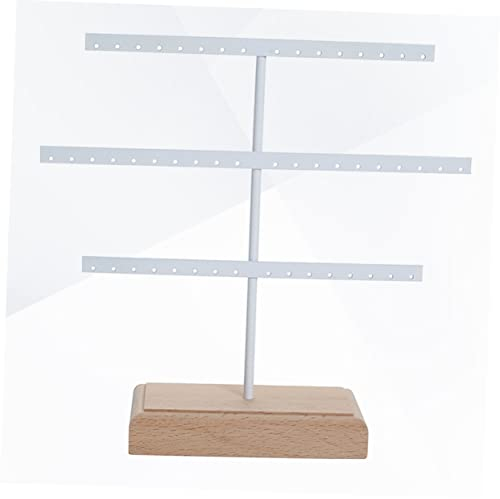 Didiseaon 52trous Support De Boucles Oreilles Avec Fentes Présentoir Élégant Pour Bijoux Organisateur De Rangement Blanc
