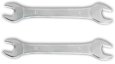 Leliafleury Super Thin Spanner, 2Pcs 20mm x 21mm Double Open End Spanner, Carbon Steel, Metric Wrench Repairing Tool for Bicycle