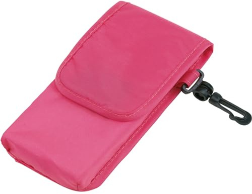 noTrash2003 Bolsa de la compra de poliéster 190T resistente, plegable en su propio bolsillo con mosquetón, asa larga, aprox. 38 x 42 cm, rosa, moderno