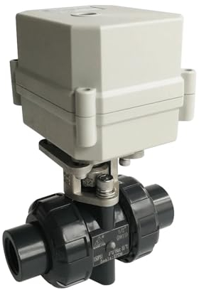 EGTDSFGJA DN15 Kunststoffbetätigtes Ventil AC110V-230V 3/4/7 Drähte BSP/NPT 1/2'' 10NM EIN/Aus 15 Sek. Elektrisches Absperrventil Metallgetriebe(NPT,AC_CR202)