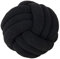 Liemuao Coussins de Noeud en Peluche, Rond Oreiller de nouée Décoration D'intérieur, Douce et Moelleuse Noeud d'oreiller pour Chambre à Coucher, Lit Bébé, Maison, Fait à la Main (Noir, 22cm)