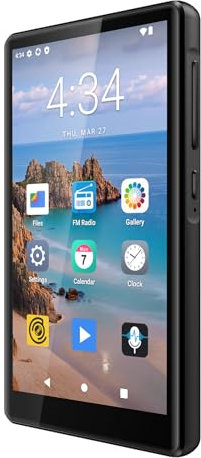 83GB Reproductor MP3 Bluetooth Spotify, 4.5 Pulgadas Pantalla Táctil MP4 y WiFi, Reproductor Música WLAN Android con Amazon Music, Deezer, Audible, Radio FM, Play Store