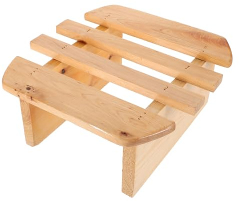 PACKOVE Wooden Foot Stool for Sauna 1-Piece Small Portable Footrest for Bath and Shower Multipurpose Stepping Stool for Home Use