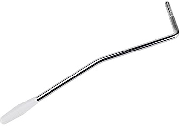 UPKOCH Leva Tremolo Singola Cromata 5,0 Mm Per Chitarra Elettrica Braccio Tremolo in Ferro Placcato Con Cappuccio Bianco a Vite M5 Per Regolazione Tono e Tensione Corde