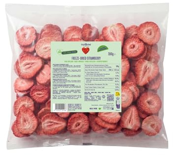 nut&me Fresa liofilizada en rodajas 350 gr | 100% Fresas naturales deshidratadas | Naturalmente dulces | Sin azúcares añadidos, aditivos, OGM y Gluten | Retenido de Vitaminas | Vegano