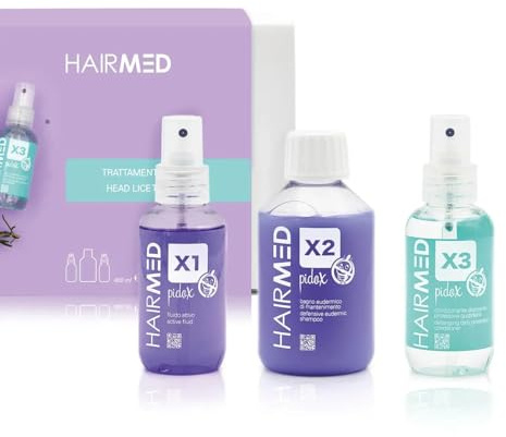 HAIRMED - Trattamento Antipidocchi per Bambini - Spray X1, Shampoo X2 e Spray Preventivo X3