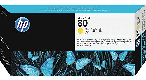 HP Original C4823A Print Head + Cleaner No 80 Yellow