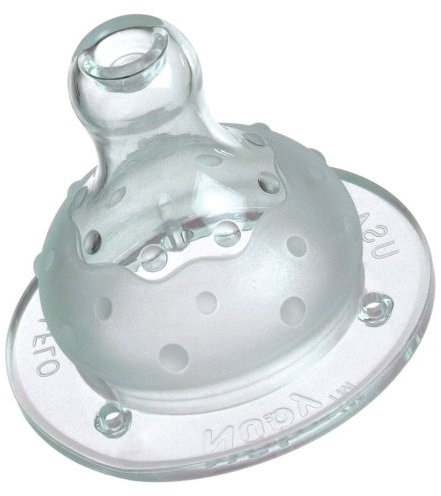 Nûby 936 auslaufsicherer Flaschensauger / Ernährungssauger aus Silikon für Weithals-Flaschen, ab 4 Monate / 2er Pack