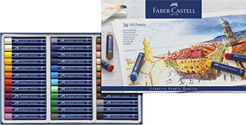Faber-Castell Ölpastellkreide Studio Quality im 36er Etui, cremige Konsistenz, säurefrei,hohe Pigmentierung, leuchtende Farben 127036
