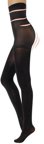 CALZITALY Medias Tupidas Reductoras De Talle Alto | Panty Shaper, Push Up | Negro | 80 Den | S, M, L, Xl | Calcetería Italiana | (XXL, Negro)