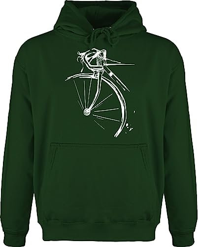 Hoodie Herren Pullover Männer - Bekleidung Radsport - Fahrrad Geschenk Rennrad I Radfahren Geschenk - XXL - Dunkelgrün - geschenke für rennradfahrer bike rad fun-kapuzenpullover radfahrer bicycle