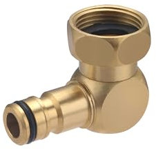 Raccord Laiton pour Dévidoir Arrosage Coudé Femelle Ecrou Tournant 20x27 (3/4) - Raccordement Automatique AROZ