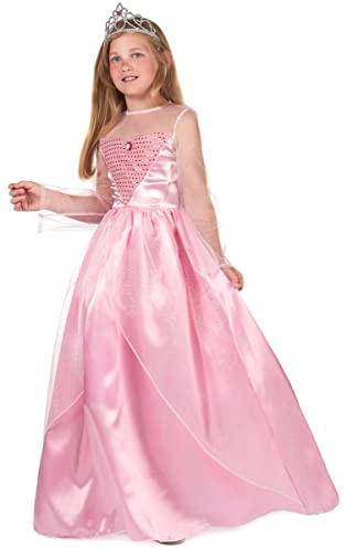 DEGUISE TOI - Déguisement princesse rose pour fille - Robe - XS 3-4 ans (92-104 cm) - Rose - Déguisements enfants - 100% Polyester - Laver à la main - Carnaval