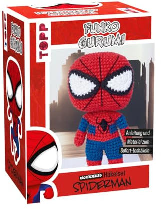 Funkogurumi Spiderman. Das inoffizielle Häkelset: Anleitung, Misch-Garn in 4 Farben, Füllwatte, Stickgarn, Häkelnadel 2,5 mm, Maschenmarkierer, ... Maschenmarkierer (Funkogurumi Häkelsets)