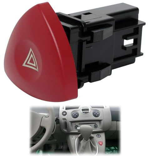 Pulsante Warning Trafic 2, Interruttore luci di emergenza a 4 pin, Pulsante Warning, Interruttore luci di emergenza per Spazio Laguna 2 Vivaro 8200442724 252904889r