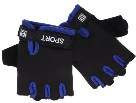 TOGEVAL Halbfingerhandschuhe Für Jungen Und Mädchen Fahrradhandschuhe Griffiges Bequemes Mesh Für Radfahren Camping Sport Aus Robustem Nylon