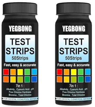 Vilgftyiet Kit di test professionale per acquario, 7 parametri in 1, monitor dell'acqua, per acquari e laghetti, pH KH GH NO3, bromo e altro