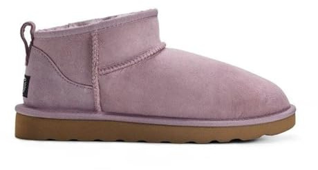 Jacobs & Dalton Women’s Mini Ankle Sheepskin Boots – Genuine Sheepskin & Suede Super Short Boots – Plush Wool Lining with Lightweight EVA Sole – Easy Slip-On Low-Cut Winter Bootie