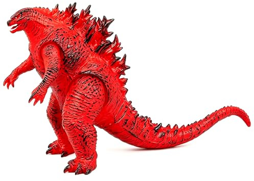QWEPU Mostro Figuren, Dinosauri Decorazione per Torta, Monster Dinosauro Figure, PVC anime Action Figures, Collectible Desktop Figures (Rosso)